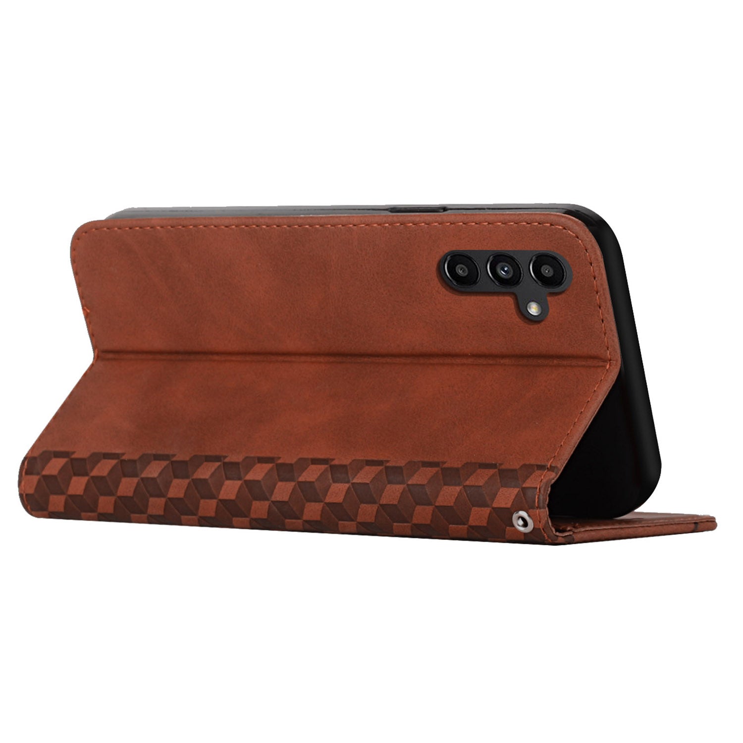 Kryt na peněženku pro Samsung Galaxy A24 4G Flipové PU kožené pouzdro na telefon Rhombus Folio s potiskem Kryt na peněženku pro Samsung Galaxy A24 4G Flipové PU kožené pouzdro na telefon Rhombus Folio s potiskem
